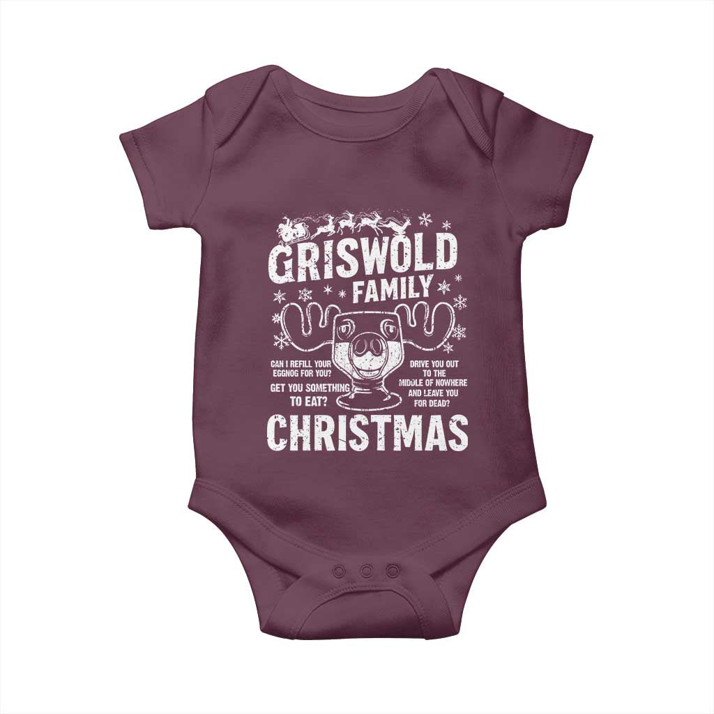 Funny Christmas Vacation Eggnog Baby Onesie Griswold Family Can I Refill Your Eggnogs Xmas Movie - Wonder Print Shop