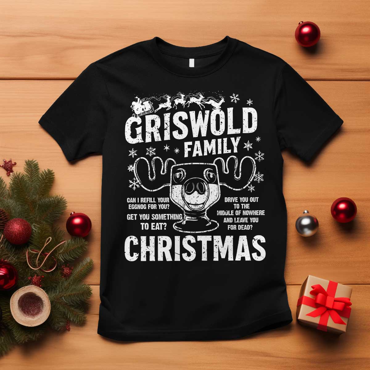 Funny Christmas Vacation Eggnog T Shirt Griswold Family Can I Refill Your Eggnogs Xmas Movie - Wonder Print Shop