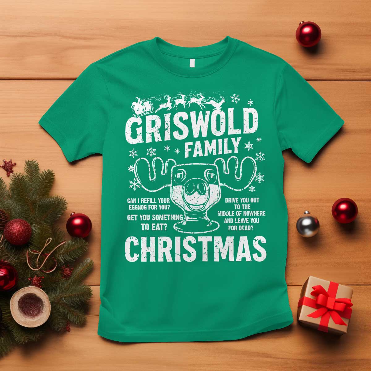 Funny Christmas Vacation Eggnog T Shirt Griswold Family Can I Refill Your Eggnogs Xmas Movie - Wonder Print Shop