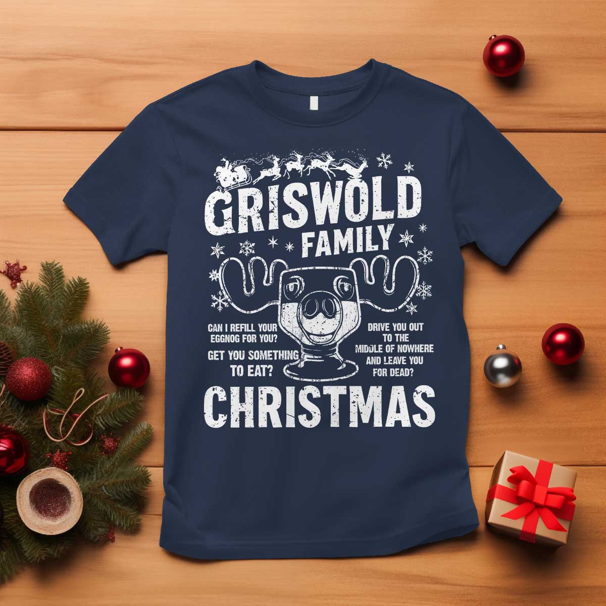 Funny Christmas Vacation Eggnog T Shirt Griswold Family Can I Refill Your Eggnogs Xmas Movie - Wonder Print Shop