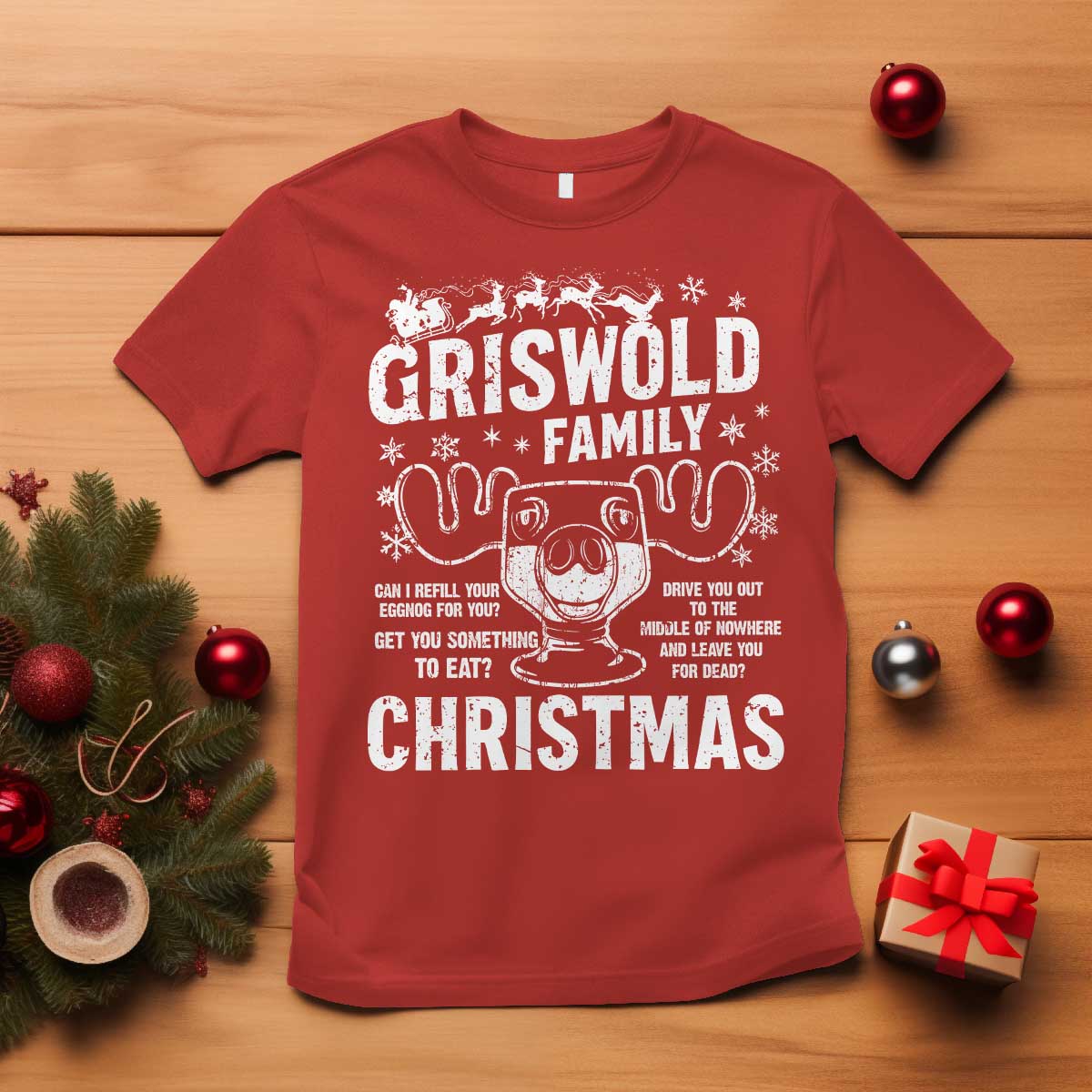 Funny Christmas Vacation Eggnog T Shirt Griswold Family Can I Refill Your Eggnogs Xmas Movie - Wonder Print Shop