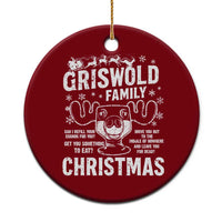 Funny Christmas Vacation Eggnog Ceramic Ornament Griswold Family Can I Refill Your Eggnogs Xmas Movie - Wonder Print Shop