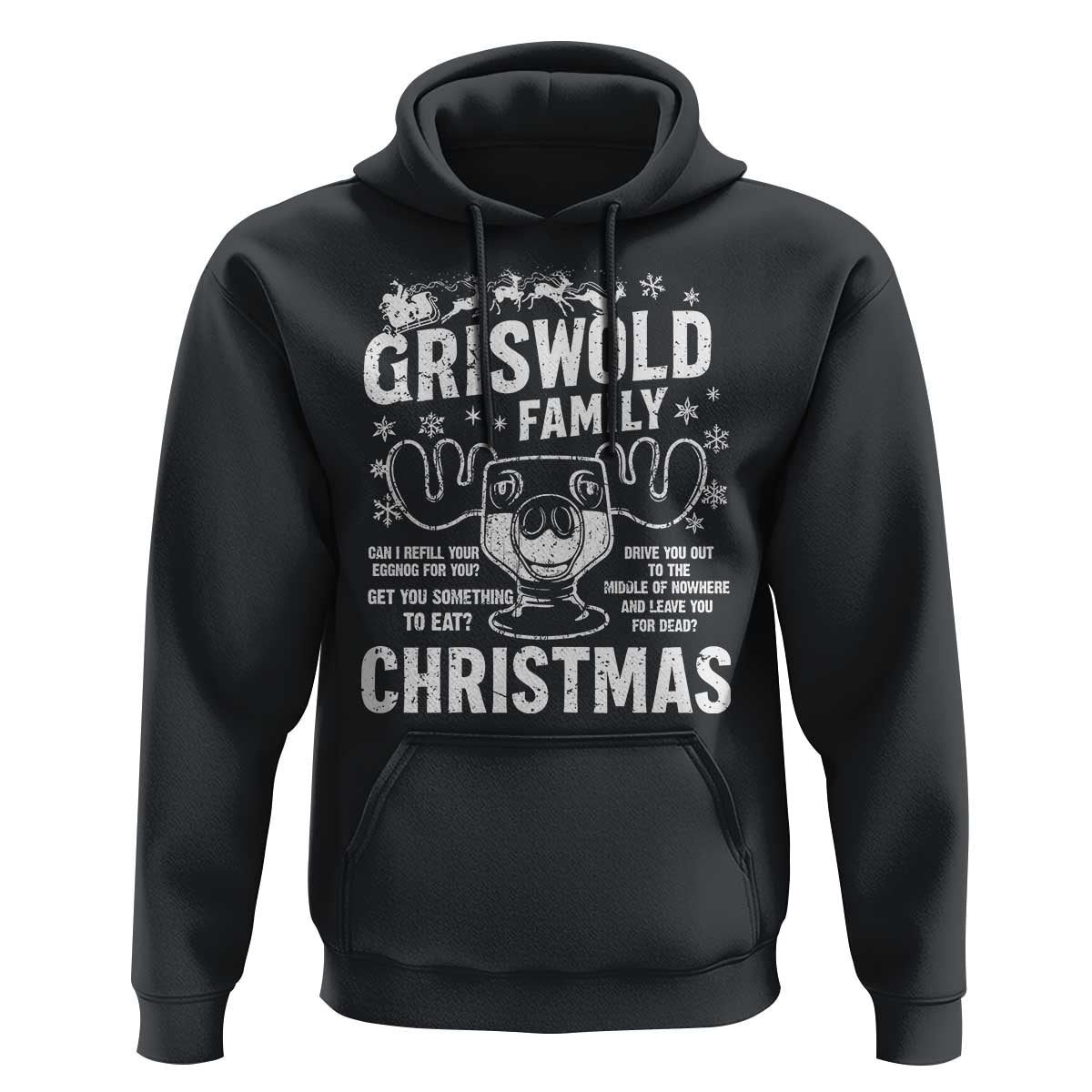 Funny Christmas Vacation Eggnog Hoodie Griswold Family Can I Refill Your Eggnogs Xmas Movie - Wonder Print Shop