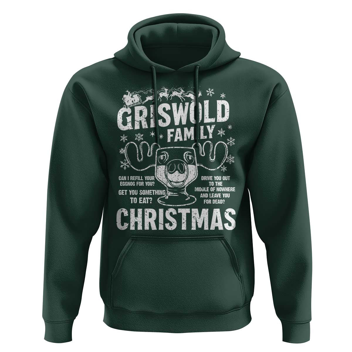 Funny Christmas Vacation Eggnog Hoodie Griswold Family Can I Refill Your Eggnogs Xmas Movie - Wonder Print Shop