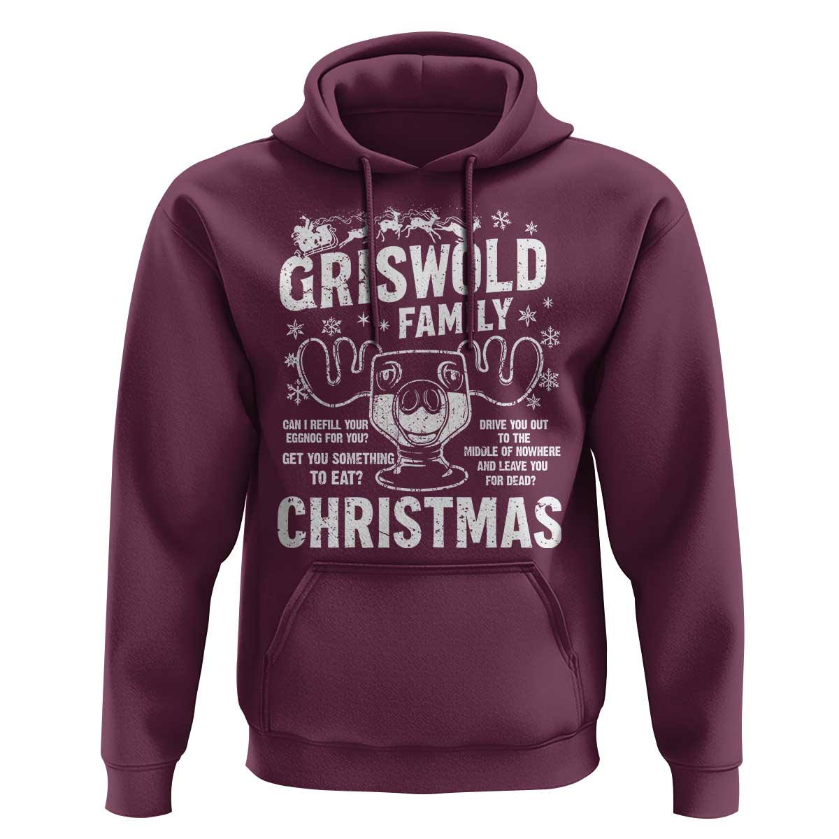 Funny Christmas Vacation Eggnog Hoodie Griswold Family Can I Refill Your Eggnogs Xmas Movie - Wonder Print Shop