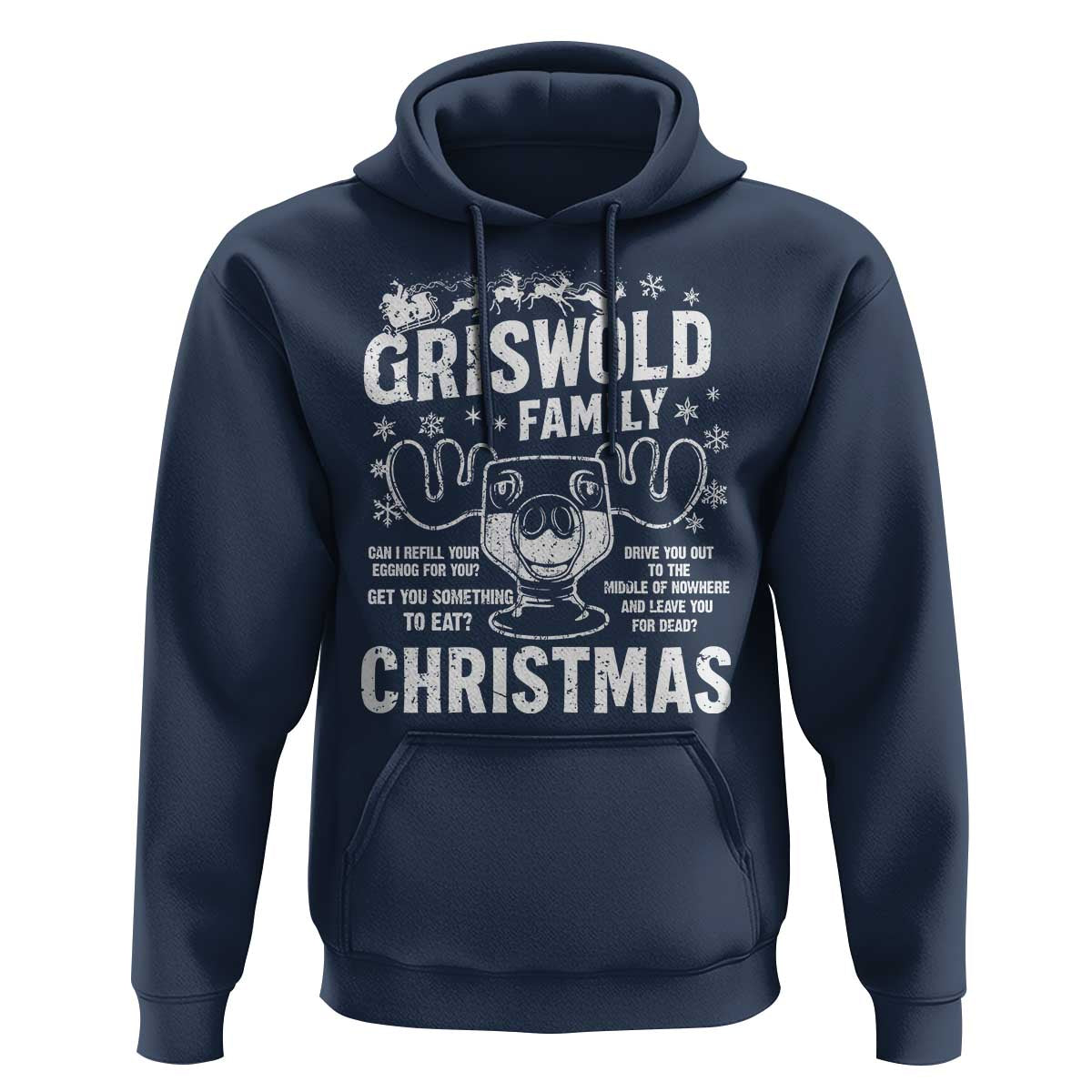 Funny Christmas Vacation Eggnog Hoodie Griswold Family Can I Refill Your Eggnogs Xmas Movie - Wonder Print Shop