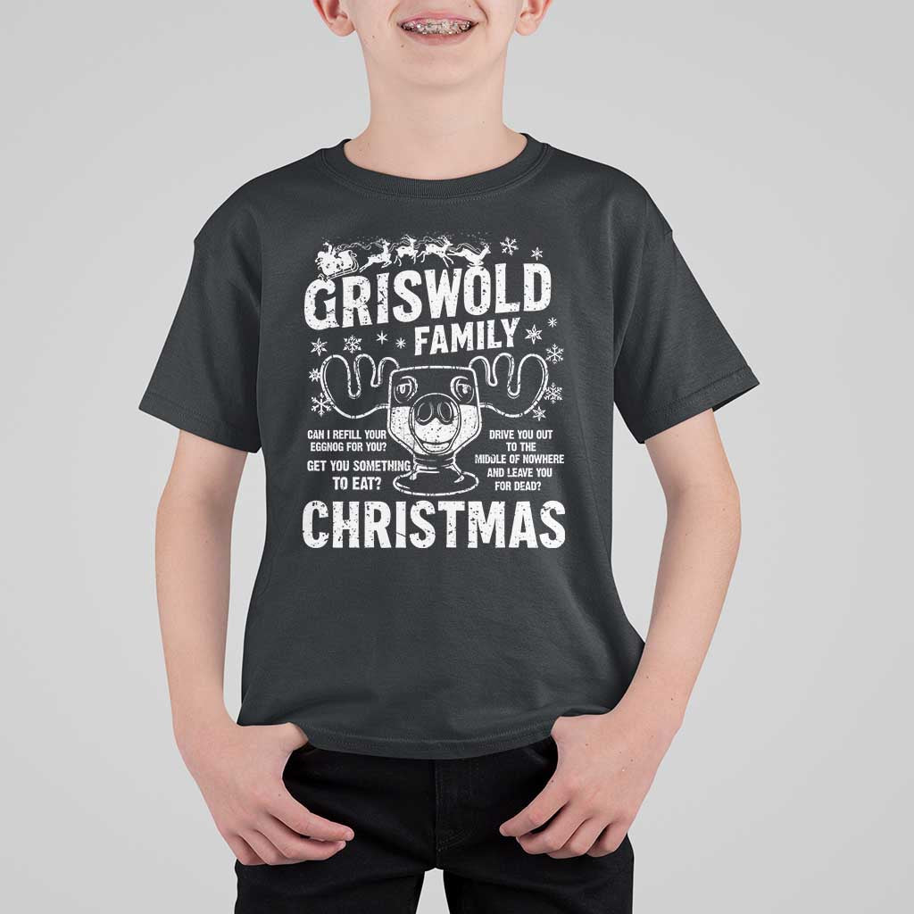 Funny Christmas Vacation Eggnog T Shirt For Kid Griswold Family Can I Refill Your Eggnogs Xmas Movie - Wonder Print Shop