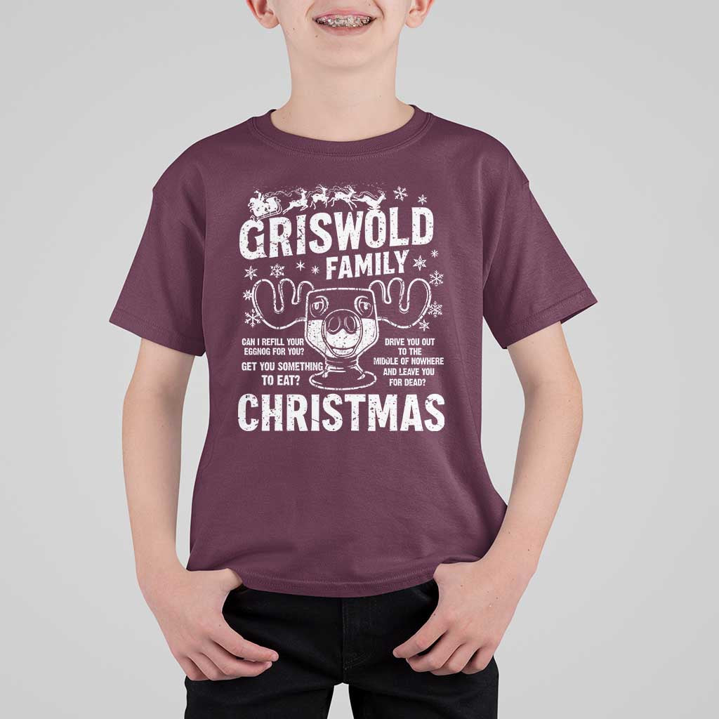 Funny Christmas Vacation Eggnog T Shirt For Kid Griswold Family Can I Refill Your Eggnogs Xmas Movie - Wonder Print Shop