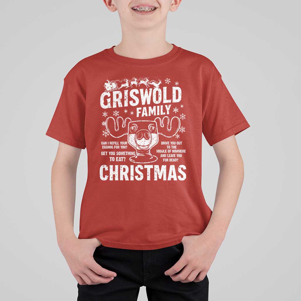 Funny Christmas Vacation Eggnog T Shirt For Kid Griswold Family Can I Refill Your Eggnogs Xmas Movie - Wonder Print Shop