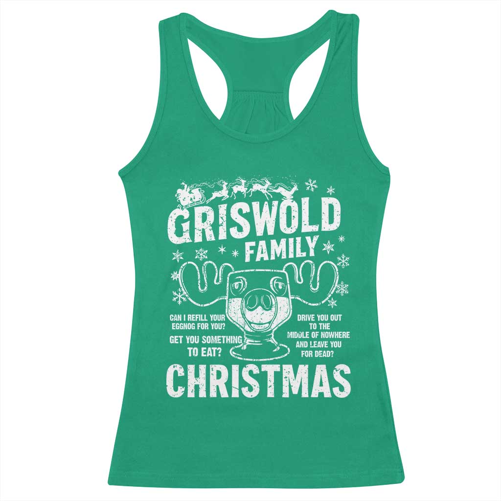 Funny Christmas Vacation Eggnog Racerback Tank Top Griswold Family Can I Refill Your Eggnogs Xmas Movie - Wonder Print Shop