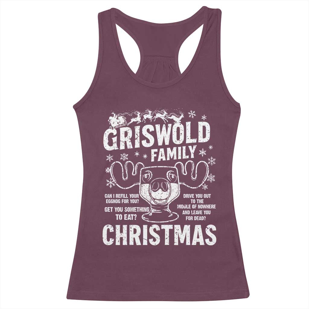 Funny Christmas Vacation Eggnog Racerback Tank Top Griswold Family Can I Refill Your Eggnogs Xmas Movie - Wonder Print Shop