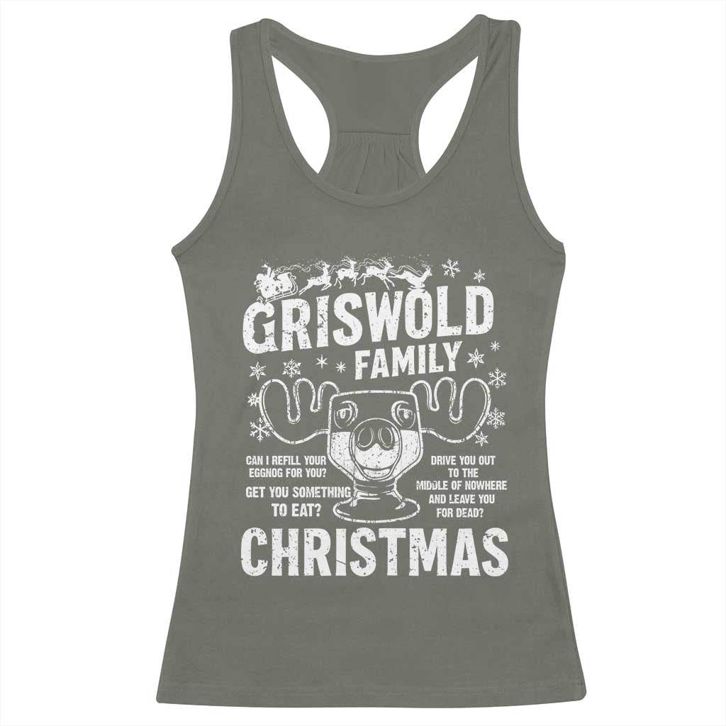 Funny Christmas Vacation Eggnog Racerback Tank Top Griswold Family Can I Refill Your Eggnogs Xmas Movie - Wonder Print Shop