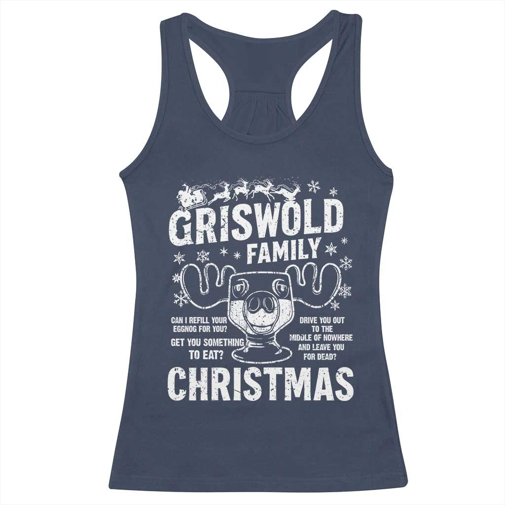 Funny Christmas Vacation Eggnog Racerback Tank Top Griswold Family Can I Refill Your Eggnogs Xmas Movie - Wonder Print Shop