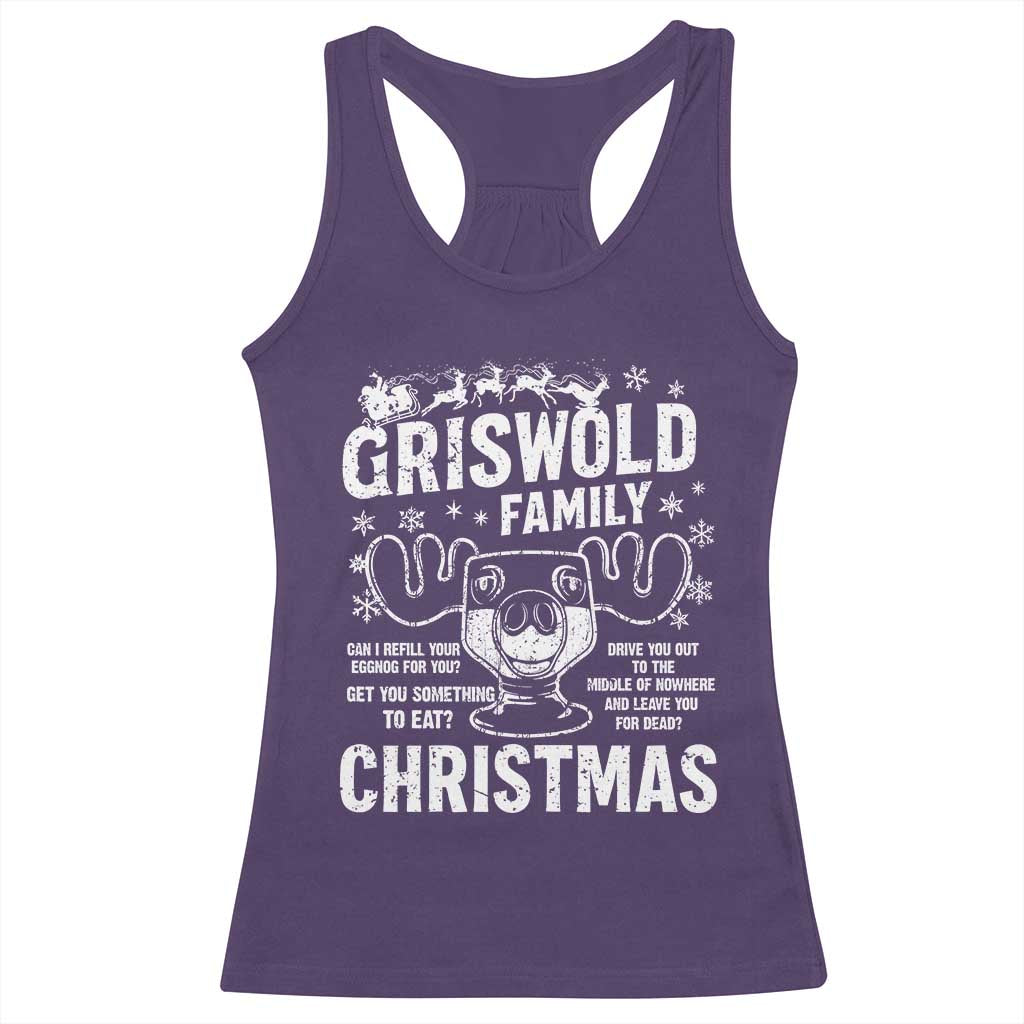 Funny Christmas Vacation Eggnog Racerback Tank Top Griswold Family Can I Refill Your Eggnogs Xmas Movie - Wonder Print Shop