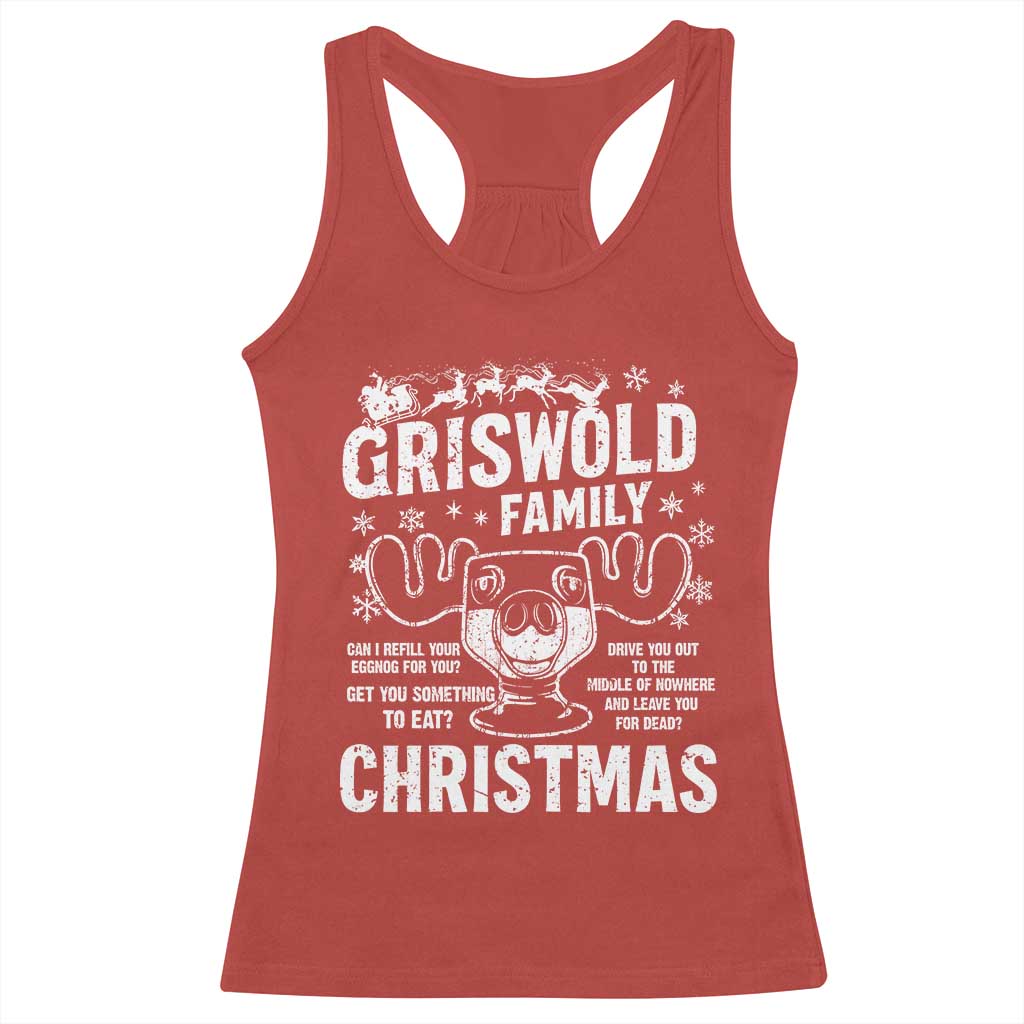 Funny Christmas Vacation Eggnog Racerback Tank Top Griswold Family Can I Refill Your Eggnogs Xmas Movie - Wonder Print Shop