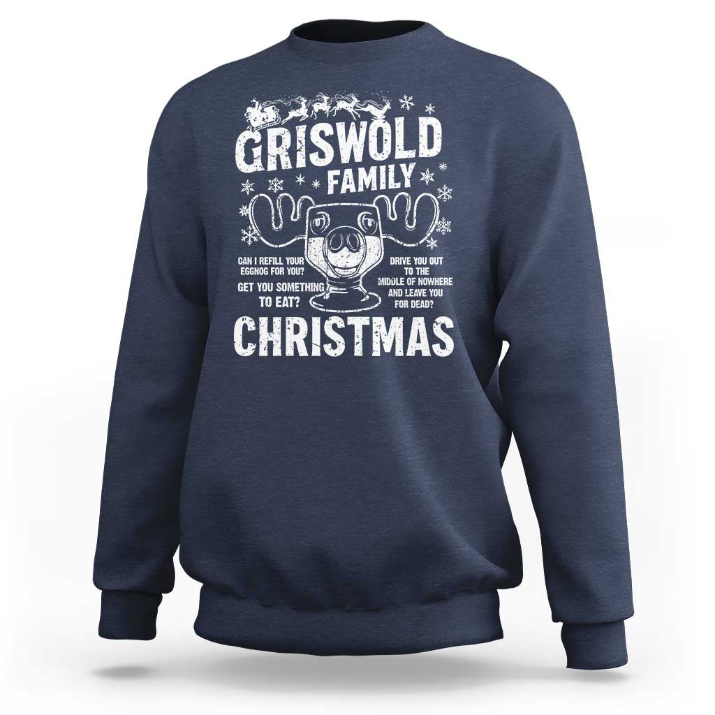 Funny Christmas Vacation Eggnog Sweatshirt Griswold Family Can I Refill Your Eggnogs Xmas Movie - Wonder Print Shop