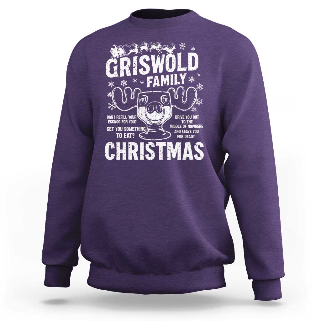 Funny Christmas Vacation Eggnog Sweatshirt Griswold Family Can I Refill Your Eggnogs Xmas Movie - Wonder Print Shop
