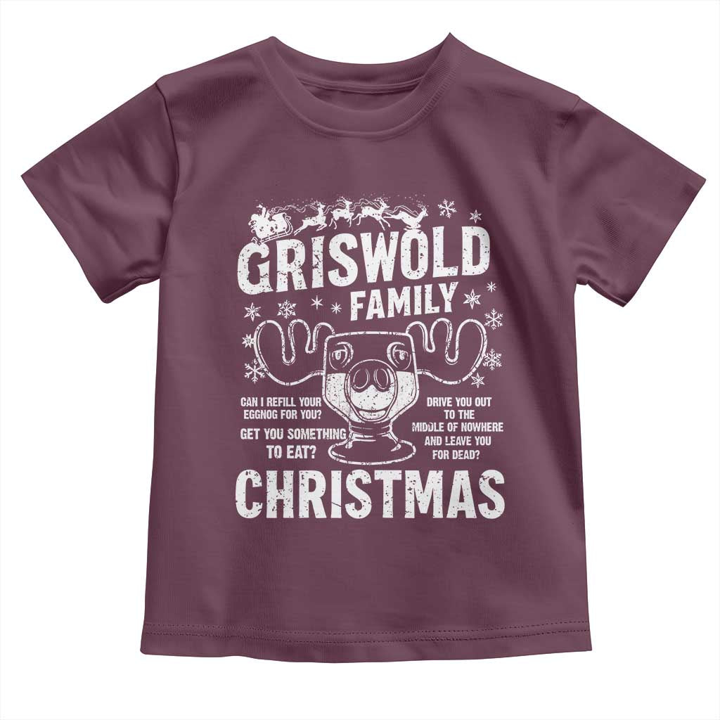 Funny Christmas Vacation Eggnog Toddler T Shirt Griswold Family Can I Refill Your Eggnogs Xmas Movie - Wonder Print Shop