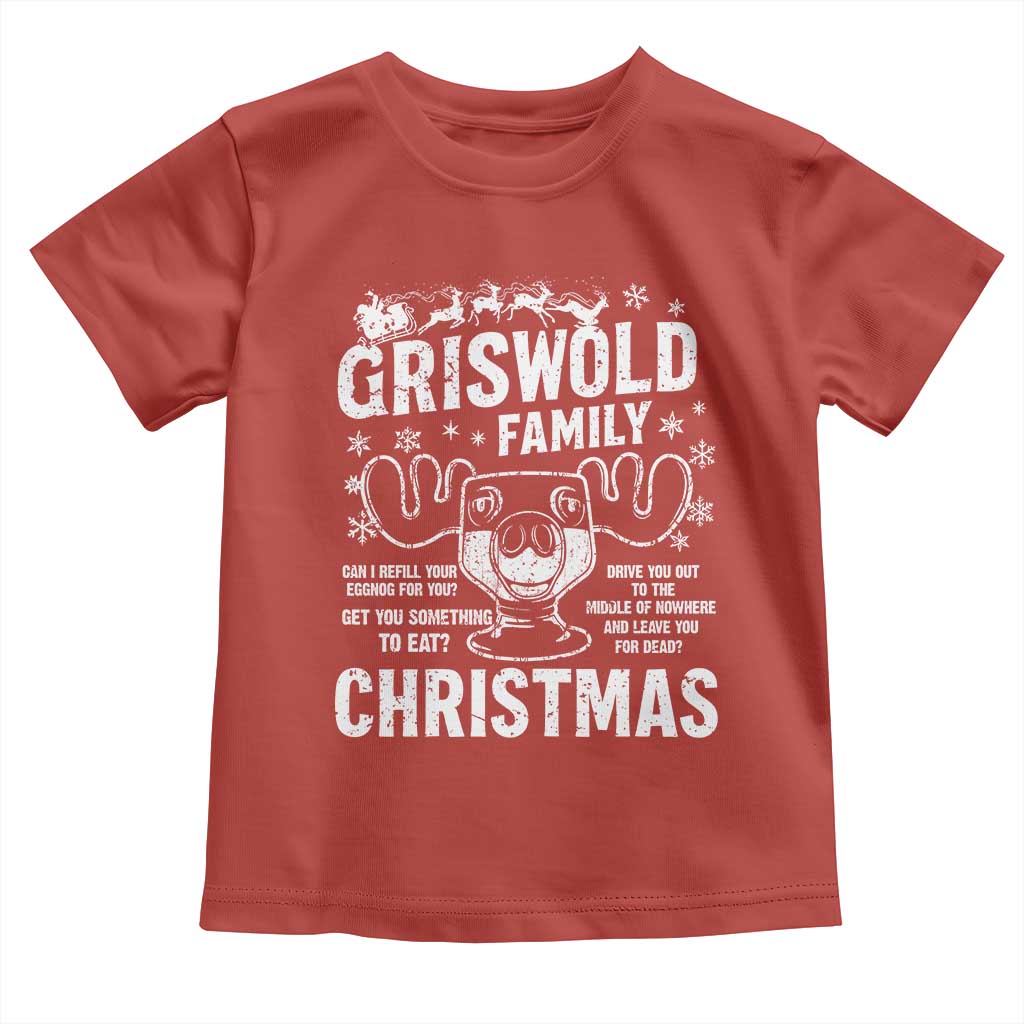 Funny Christmas Vacation Eggnog Toddler T Shirt Griswold Family Can I Refill Your Eggnogs Xmas Movie - Wonder Print Shop