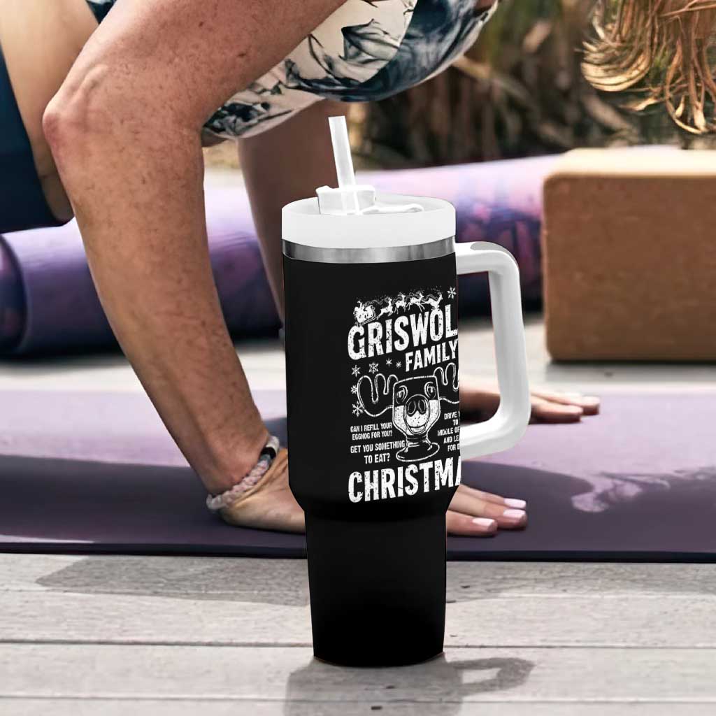 Funny Christmas Vacation Eggnog Tumbler With Handle Griswold Family Can I Refill Your Eggnogs Xmas Movie - Wonder Print Shop