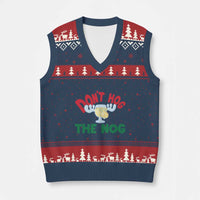 Funny Dont Hog The Nog Xmas Movie V-Neck Knit Sweater Vest Xmas Vacation Eggnog Moose - Wonder Print Shop