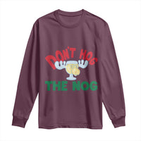 Funny Dont Hog The Nog Christmas Movie Long Sleeve Shirt Xmas Vacation Eggnog Moose - Wonder Print Shop