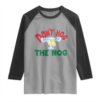 Funny Dont Hog The Nog Christmas Movie Raglan Shirt Xmas Vacation Eggnog Moose - Wonder Print Shop