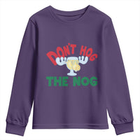Funny Dont Hog The Nog Christmas Movie Youth Sweatshirt Xmas Vacation Eggnog Moose - Wonder Print Shop