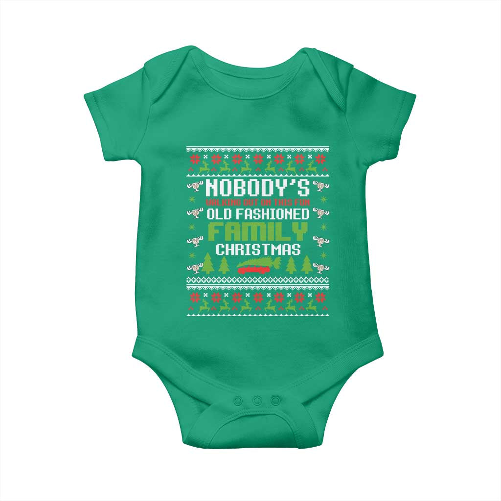 Funny Christmas Vacation Movie Baby Onesie Nobodys Walking Out On This Fun Old Fashioned Family Christmas - Wonder Print Shop