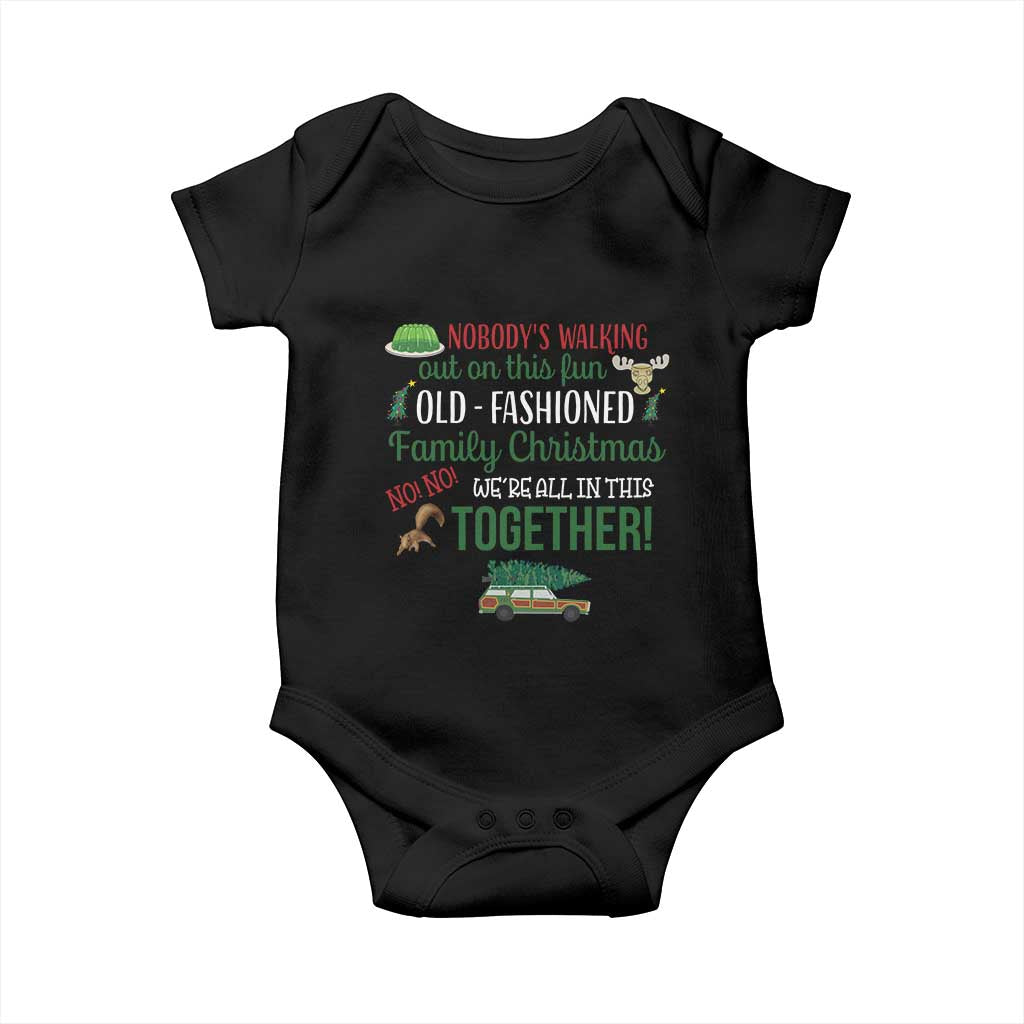 Funny Xmas Vacation Movie Baby Onesie Nobody Walking Out On This Fun Old Fashioned Family Christmas - Wonder Print Shop