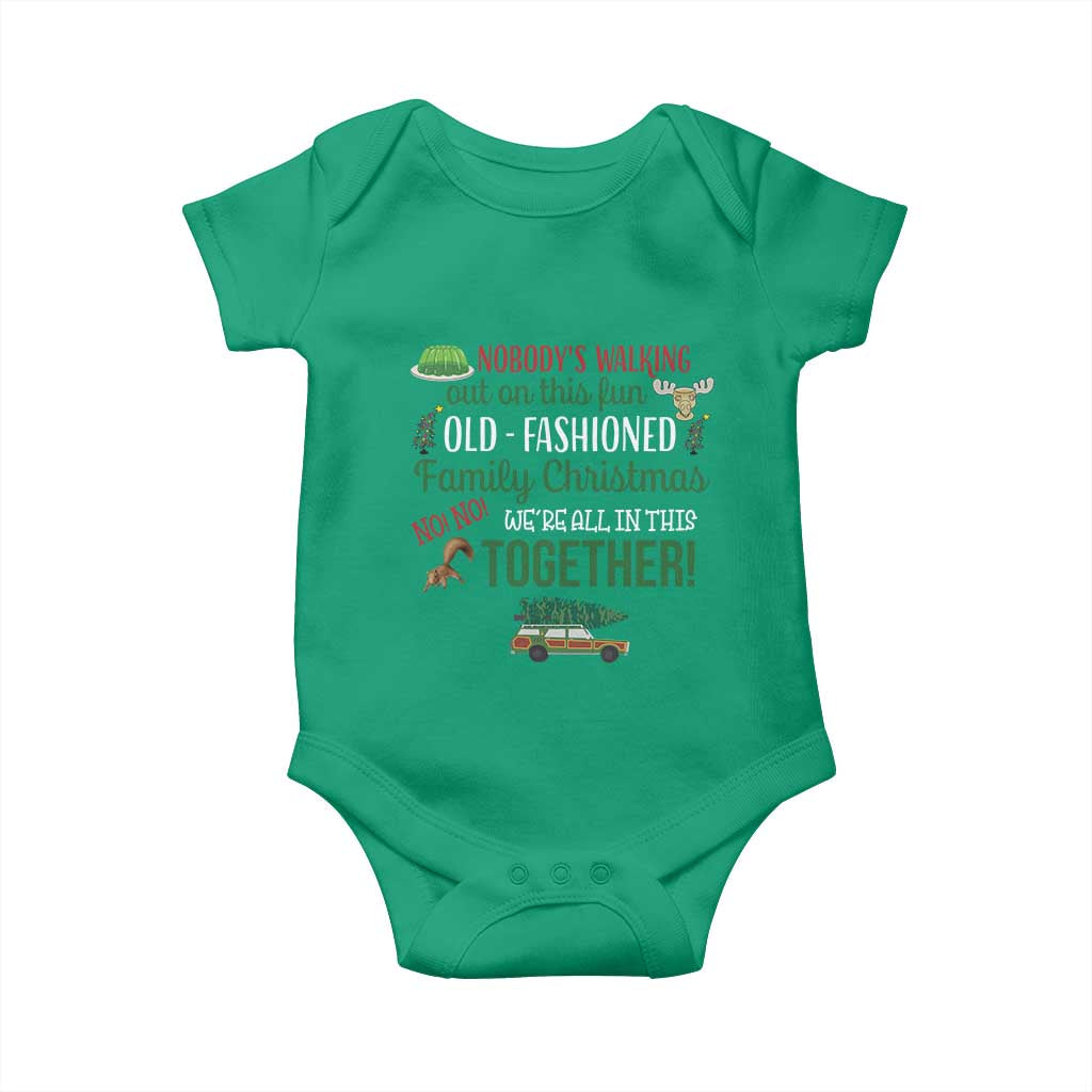 Funny Xmas Vacation Movie Baby Onesie Nobody Walking Out On This Fun Old Fashioned Family Christmas - Wonder Print Shop
