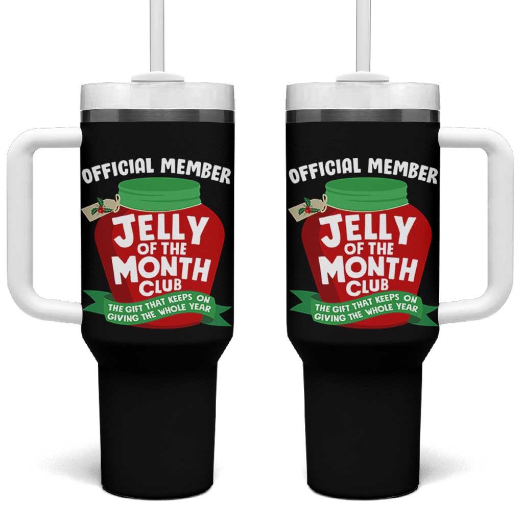 Funny Christmas Vacation Movie Tumbler With Handle Official Member Jelly Of The Month Club - Wonder Print Shop