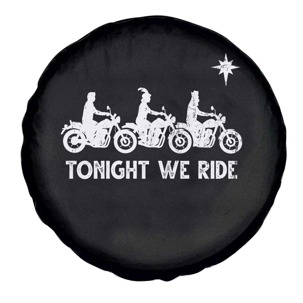 Funny Christmas Christian Biker Spare Tire Cover Tonight We Ride Three Wise Men Faith Xmas Motorbikes - Wonder Print Shop