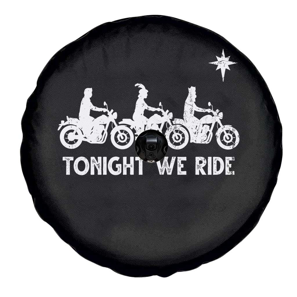 Funny Christmas Christian Biker Spare Tire Cover Tonight We Ride Three Wise Men Faith Xmas Motorbikes - Wonder Print Shop