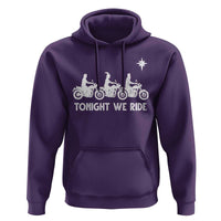 Funny Christmas Christian Biker Hoodie Tonight We Ride Three Wise Men Faith Xmas Motorbikes - Wonder Print Shop