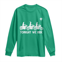 Funny Christmas Christian Biker Long Sleeve Shirt Tonight We Ride Three Wise Men Faith Xmas Motorbikes - Wonder Print Shop