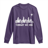 Funny Christmas Christian Biker Long Sleeve Shirt Tonight We Ride Three Wise Men Faith Xmas Motorbikes - Wonder Print Shop