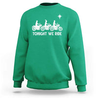 Funny Christmas Christian Biker Sweatshirt Tonight We Ride Three Wise Men Faith Xmas Motorbikes - Wonder Print Shop