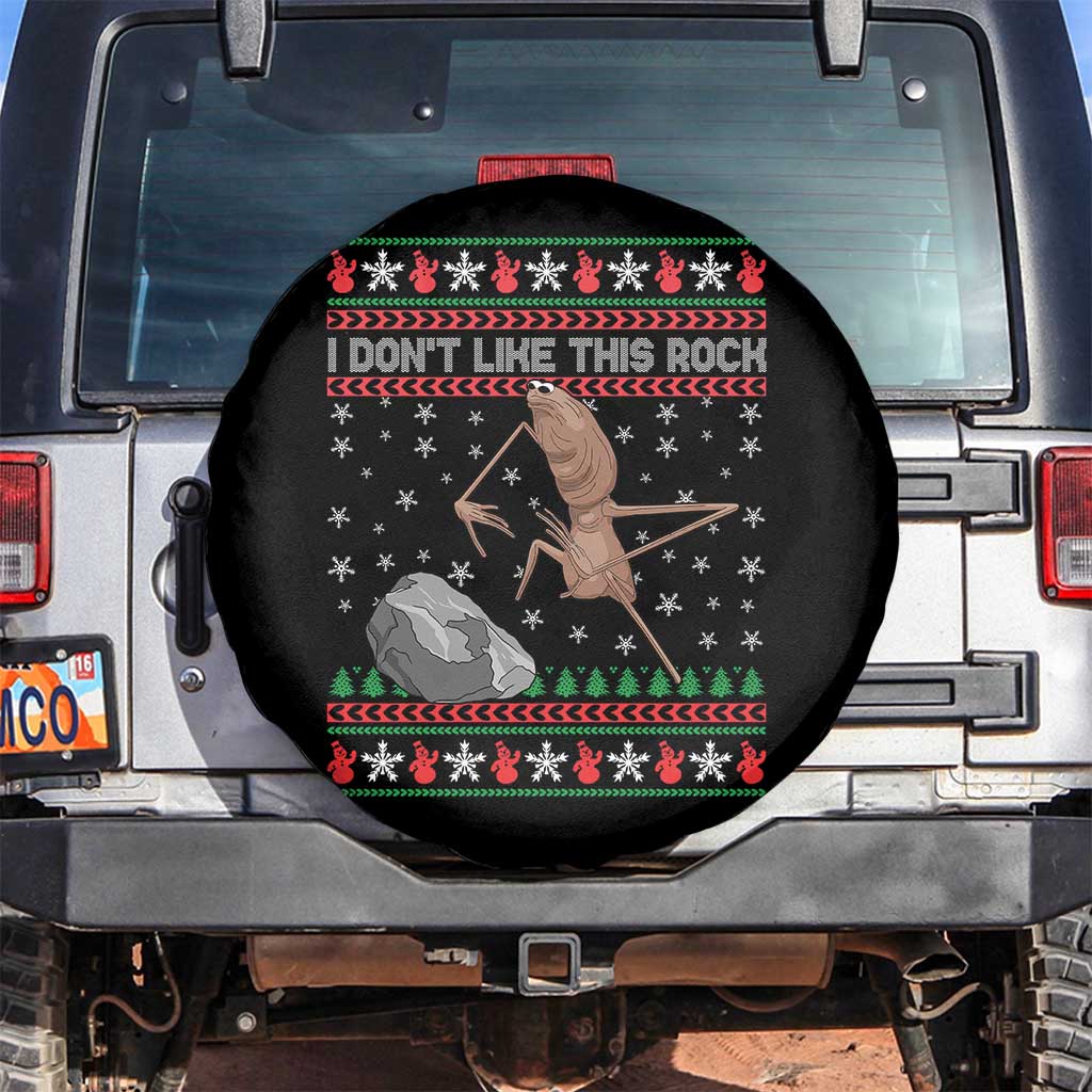 Funny Marcus The Worm Christmas Spare Tire Cover I Dont Like This Rock Xmas Meme - Wonder Print Shop