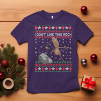 Funny Marcus The Worm Christmas T Shirt I Dont Like This Rock Xmas Meme - Wonder Print Shop