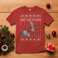 Funny Marcus The Worm Christmas T Shirt I Dont Like This Rock Xmas Meme - Wonder Print Shop