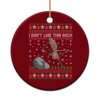 Funny Marcus The Worm Christmas Ceramic Ornament I Dont Like This Rock Xmas Meme - Wonder Print Shop