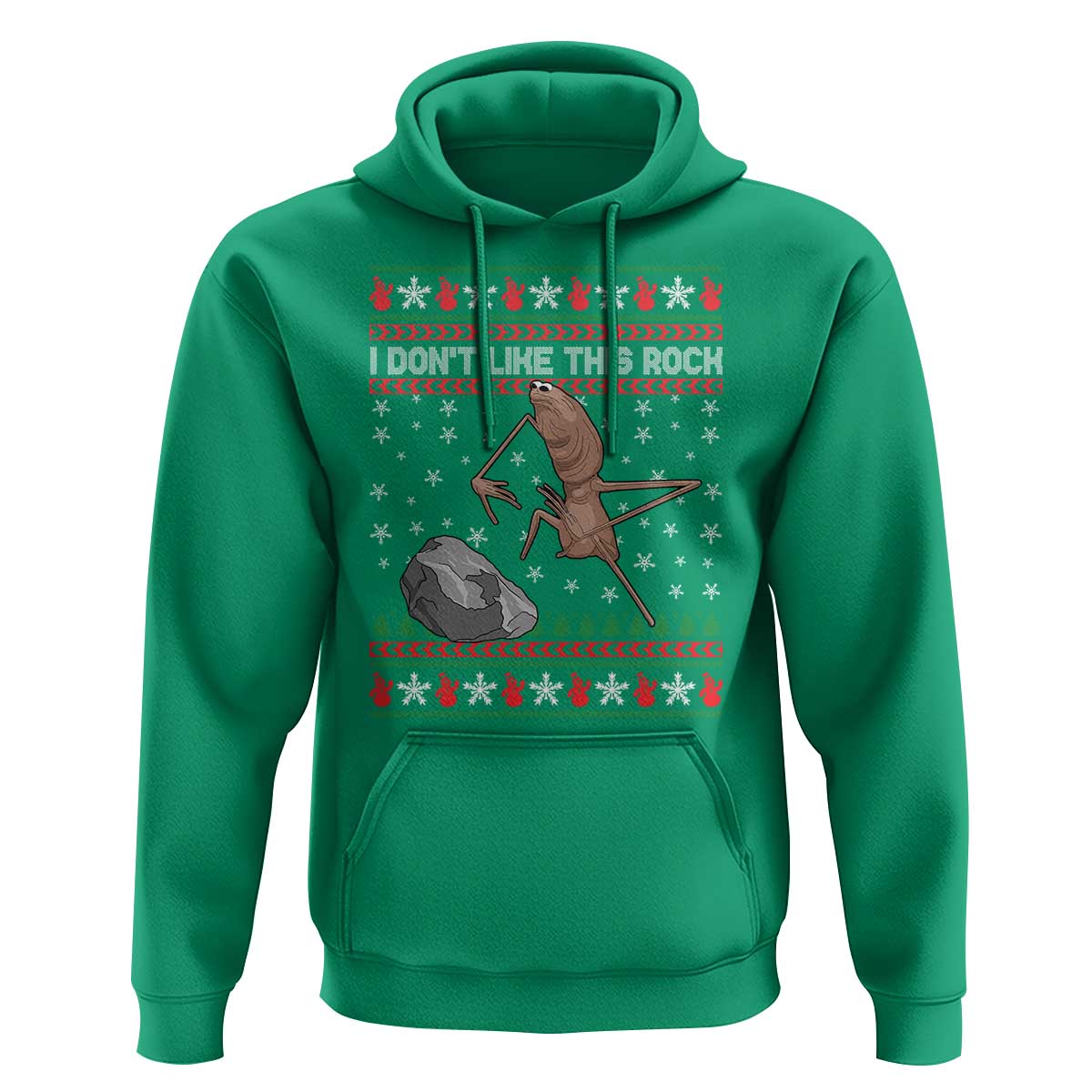 Funny Marcus The Worm Christmas Hoodie I Dont Like This Rock Xmas Meme - Wonder Print Shop