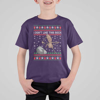Funny Marcus The Worm Christmas T Shirt For Kid I Dont Like This Rock Xmas Meme - Wonder Print Shop