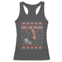 Funny Marcus The Worm Christmas Racerback Tank Top I Dont Like This Rock Xmas Meme - Wonder Print Shop