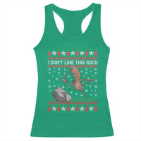 Funny Marcus The Worm Christmas Racerback Tank Top I Dont Like This Rock Xmas Meme - Wonder Print Shop