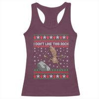 Funny Marcus The Worm Christmas Racerback Tank Top I Dont Like This Rock Xmas Meme - Wonder Print Shop