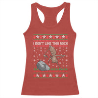 Funny Marcus The Worm Christmas Racerback Tank Top I Dont Like This Rock Xmas Meme - Wonder Print Shop