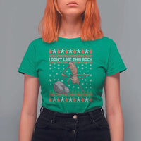 Funny Marcus The Worm Christmas T Shirt For Women I Dont Like This Rock Xmas Meme - Wonder Print Shop