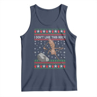 Funny Marcus The Worm Christmas Tank Top I Dont Like This Rock Xmas Meme - Wonder Print Shop